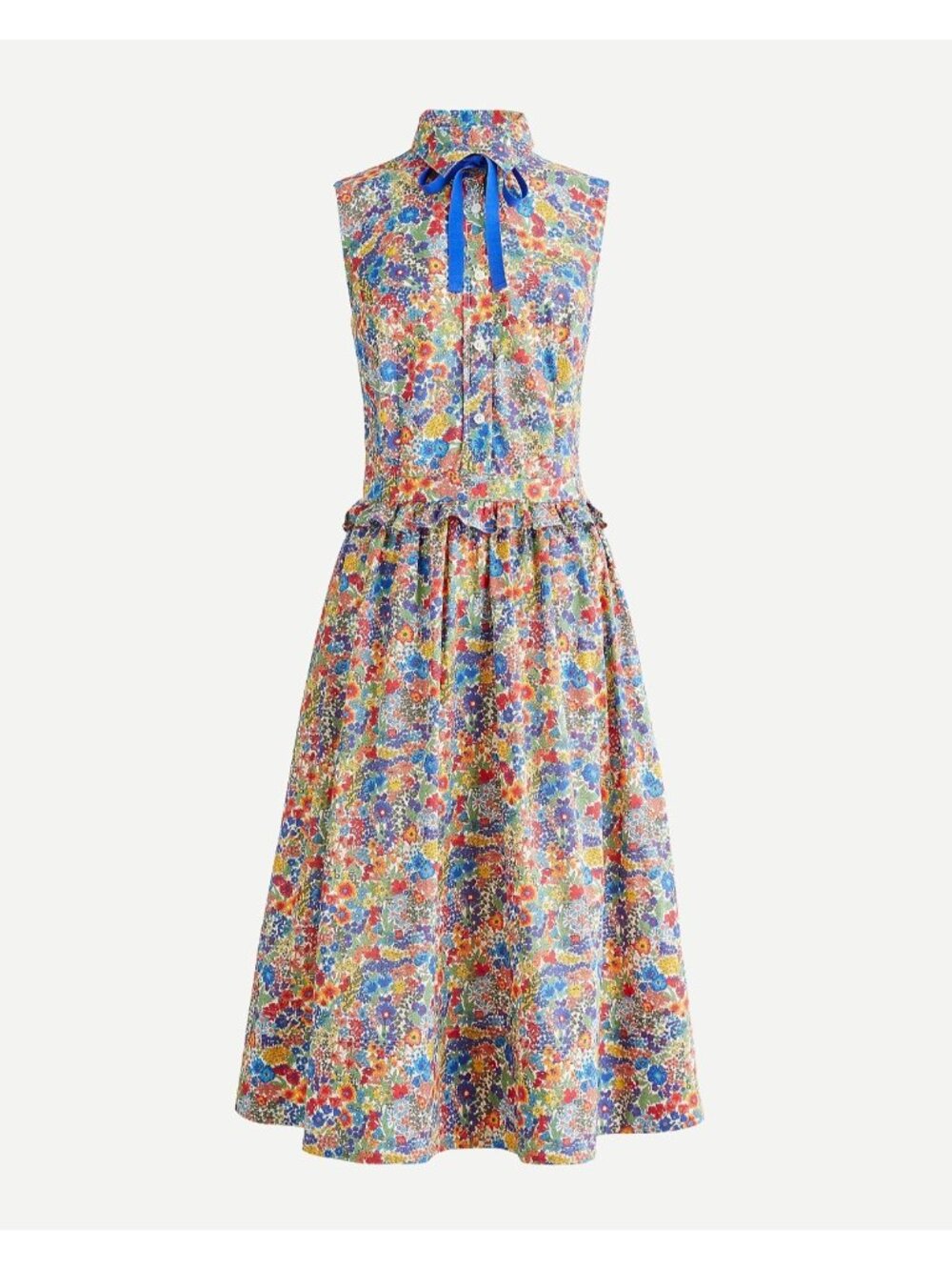 NWT J.Crew Removable Necktie Shirt-dress in Liberty Margaret Annie Print Dress 6